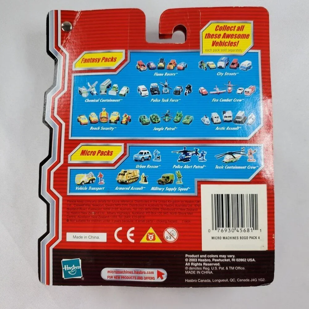 VTG Hasbro Micro Machines BOGO Pack Mission Unit Alpha Future Strike, Fire Crew